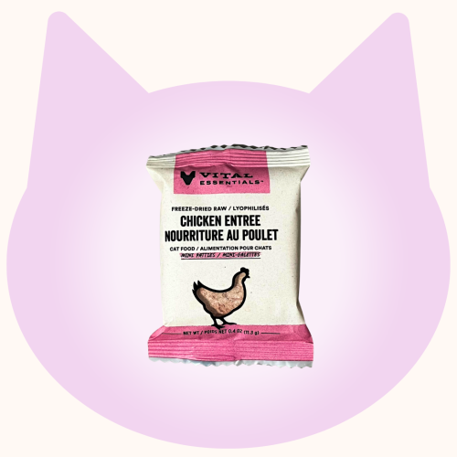 免費乾糧試食 Free Sample Vital Essentials ((Mini Patties)) Chicken Entree 凍乾迷你肉餅貓主糧 雞肉餅 試食裝一包 (每人限取一包, 派完即止)